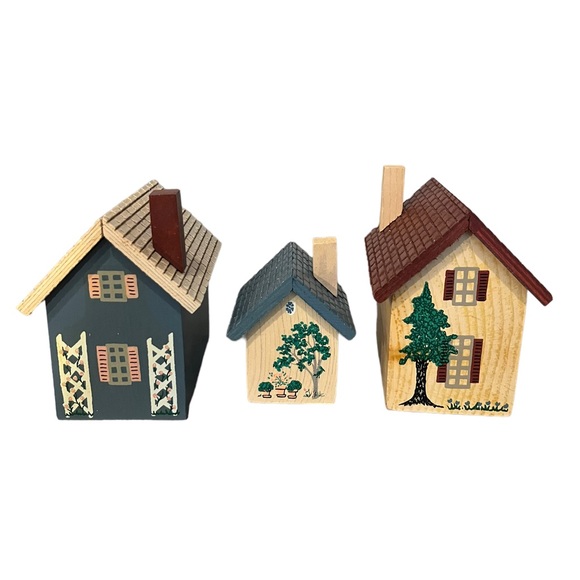 Vintage 1990 Cape Craftsman Victorian Village by Artist Rose Kennedy 3 Piece Set - Picture 3 of 9